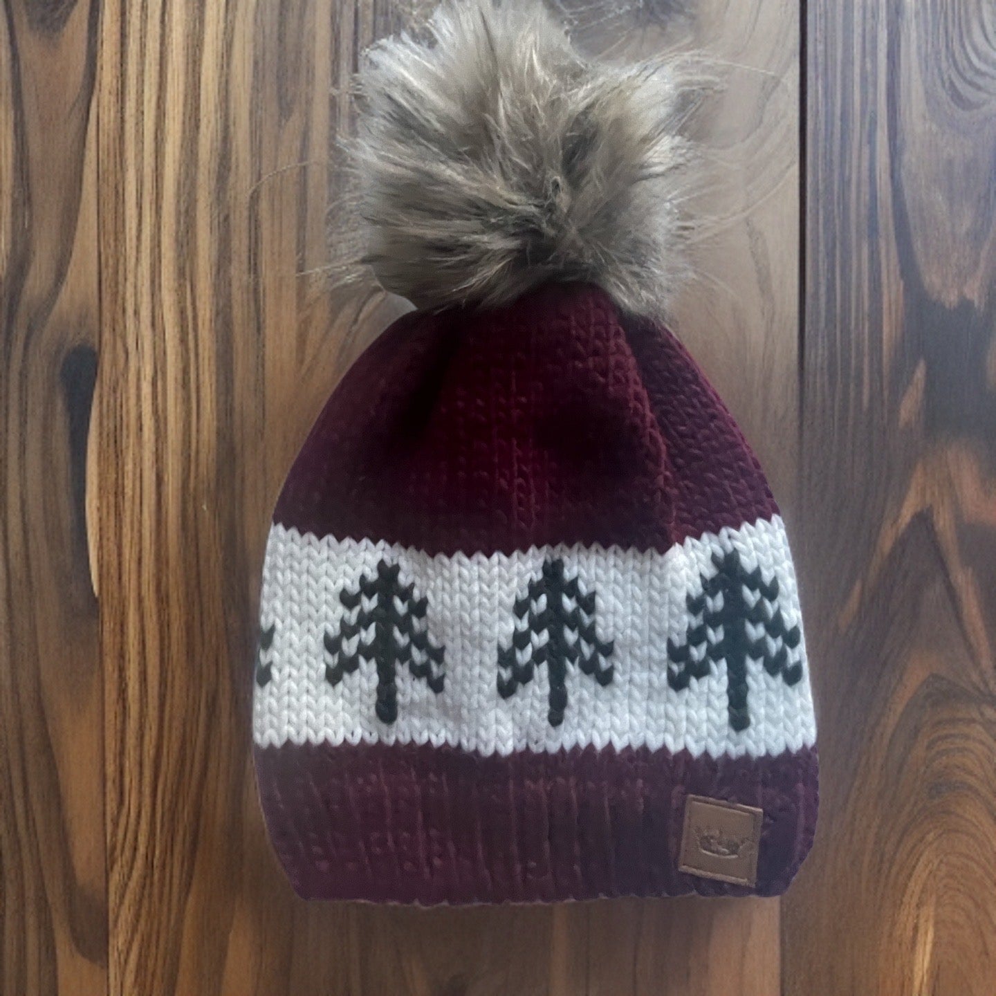 Burgundy Tree Hat