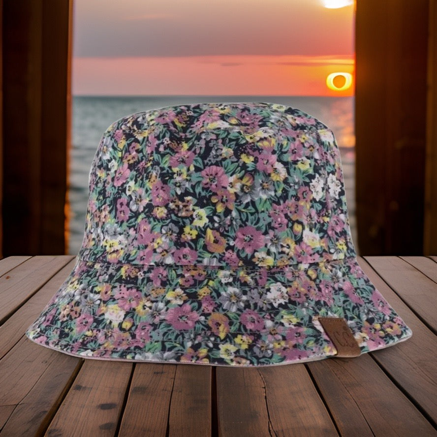 CC Floral Print Reversible Bucket Hat