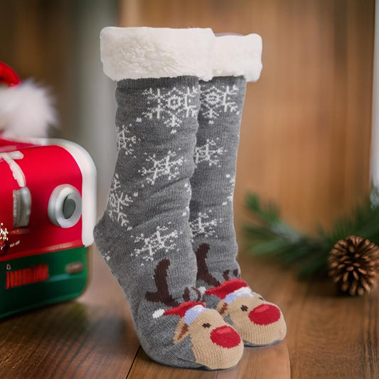 Christmas Sherpa Lined Slipper Socks