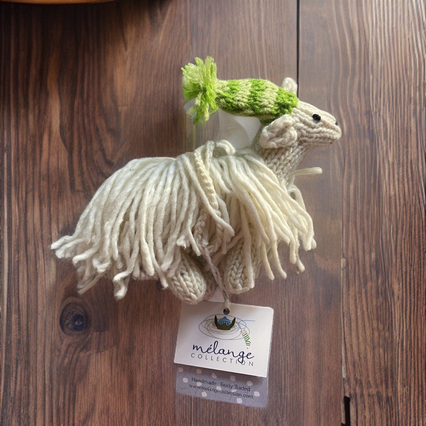 Llama Long Haired Stocking Hat Ornaments