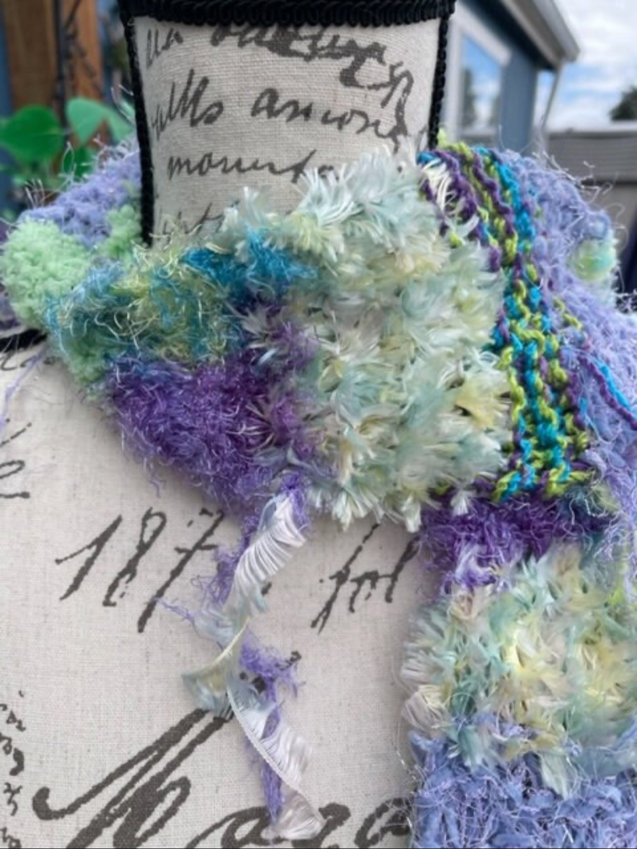 Signs Of Spring Hand-Knitted Scrap Scarf