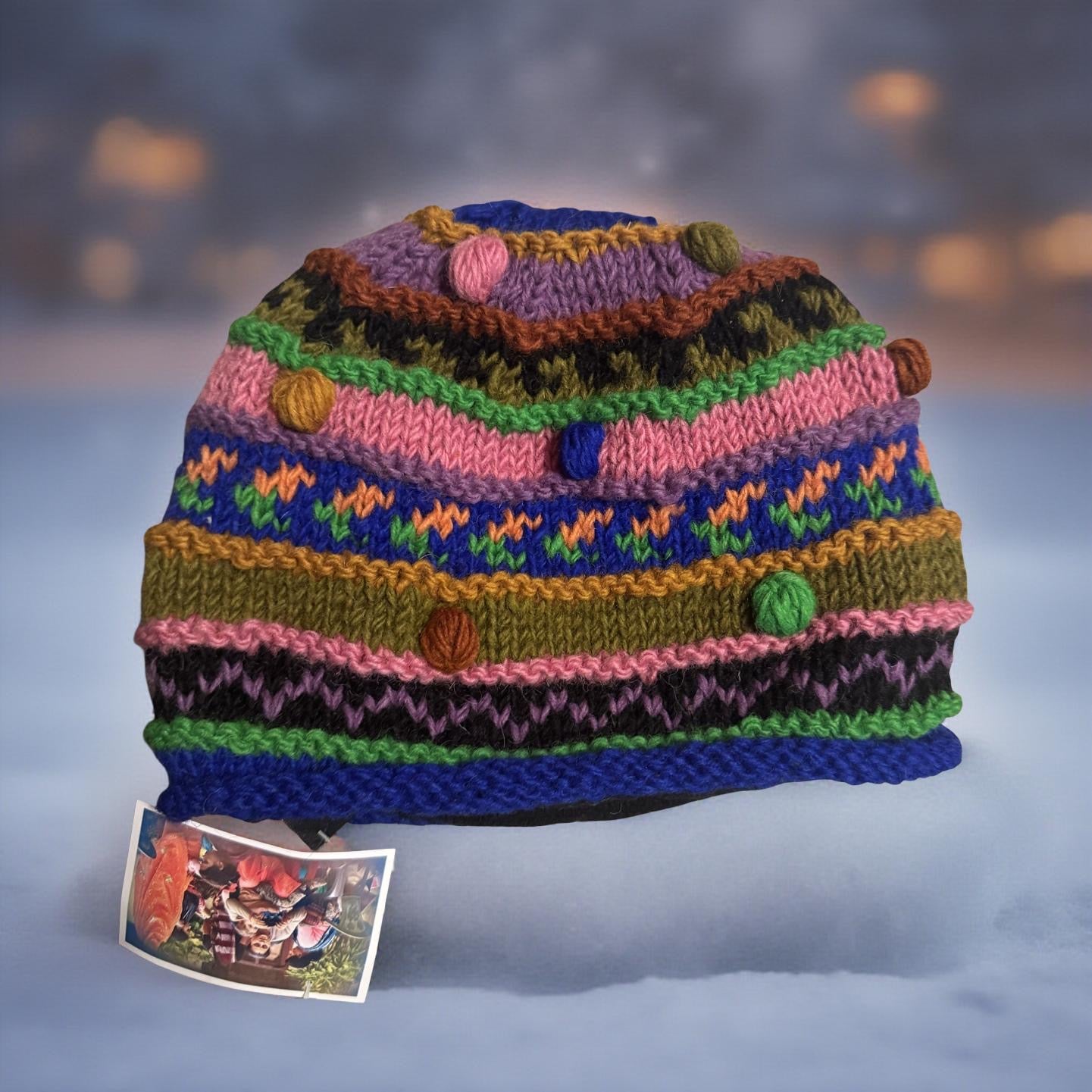 Wool Knit Babble Hat for a purpose