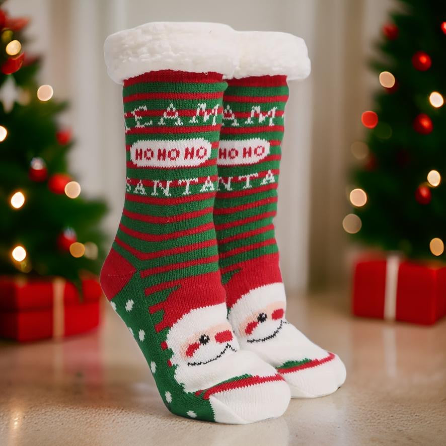 Christmas Sherpa Lined Slipper Socks