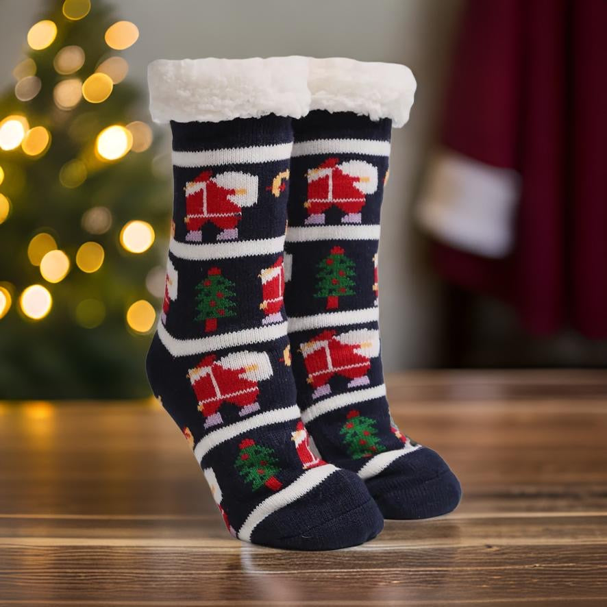 Christmas Sherpa Lined Slipper Socks