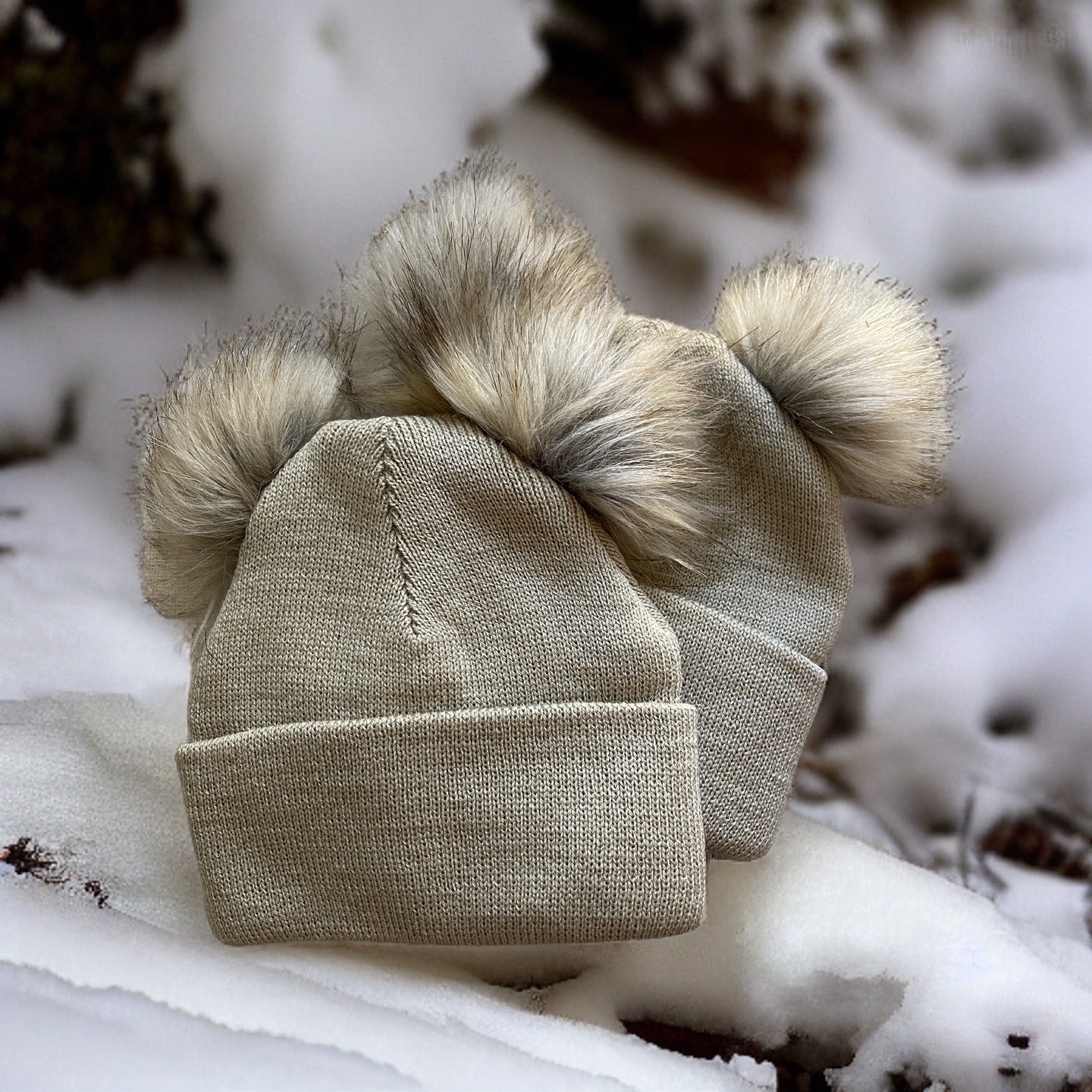 Double Pom Pom Baby/Kids Beanie