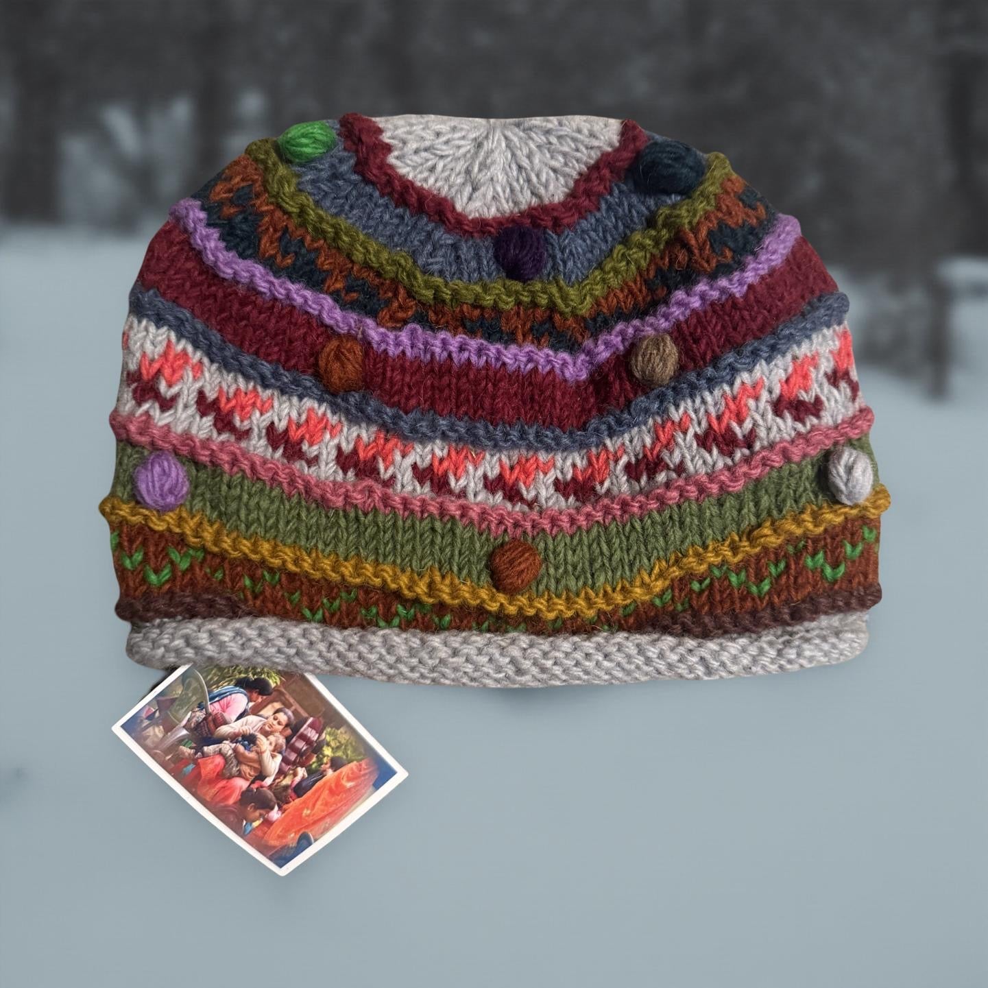 Wool Knit Babble Hat for a purpose