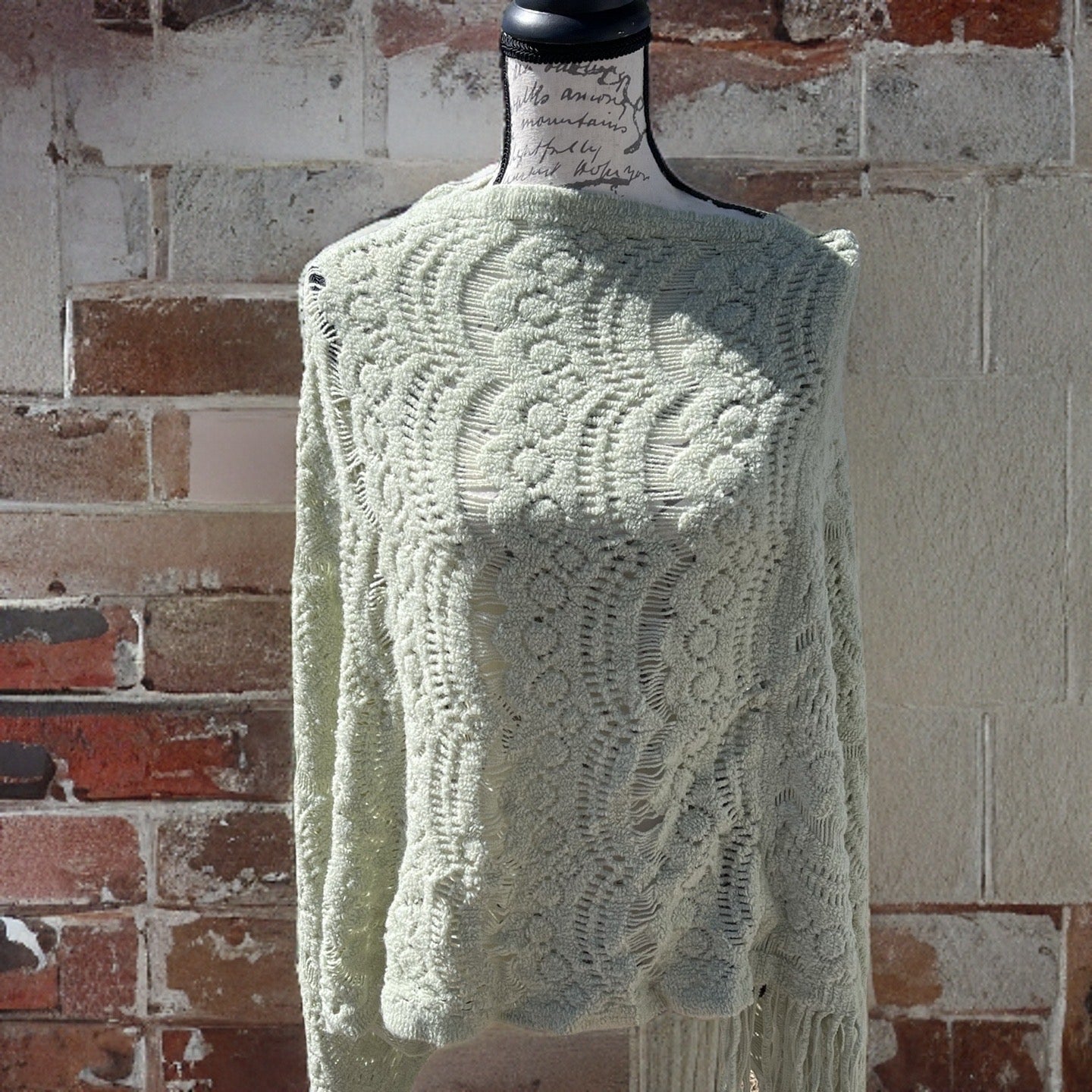 Scallop Knit Lace Poncho