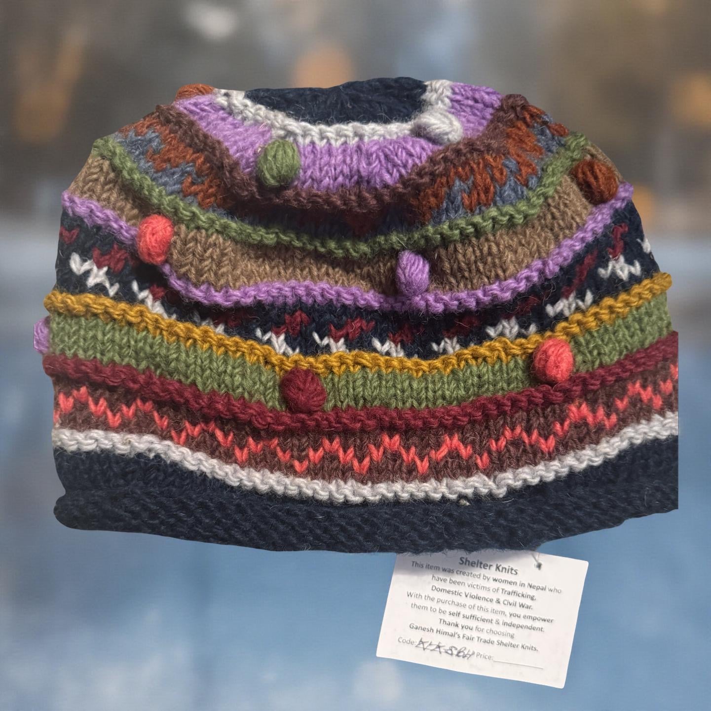 Wool Knit Babble Hat for a purpose