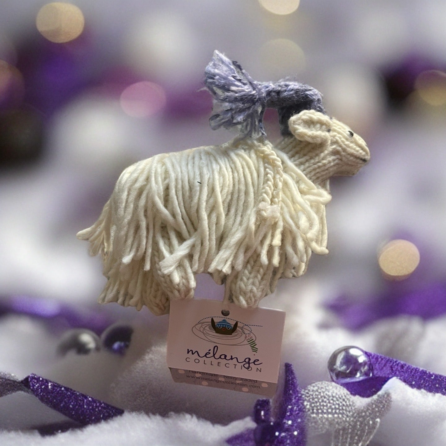 Llama Long Haired Stocking Hat Ornaments