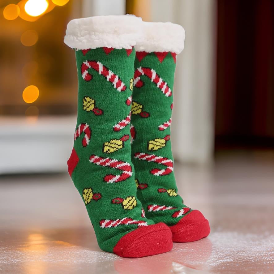 Christmas Sherpa Lined Slipper Socks