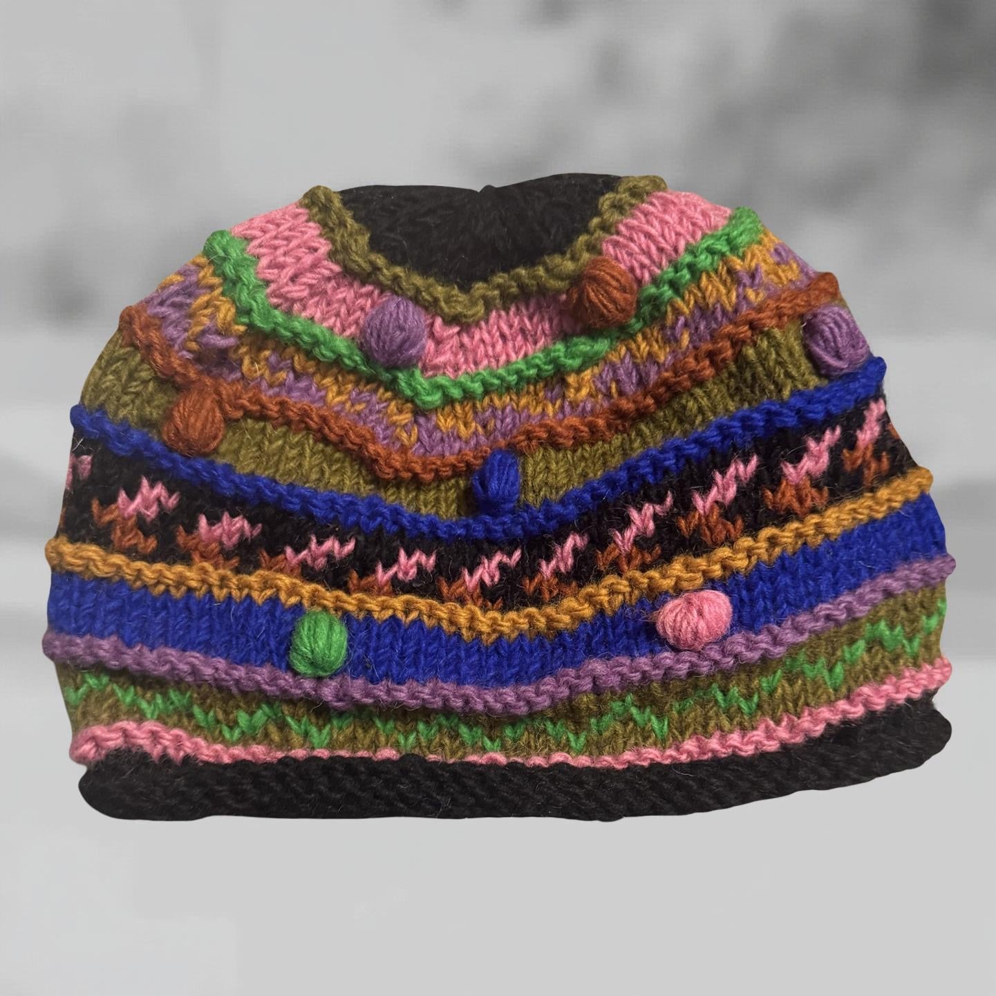 Wool Knit Babble Hat for a purpose
