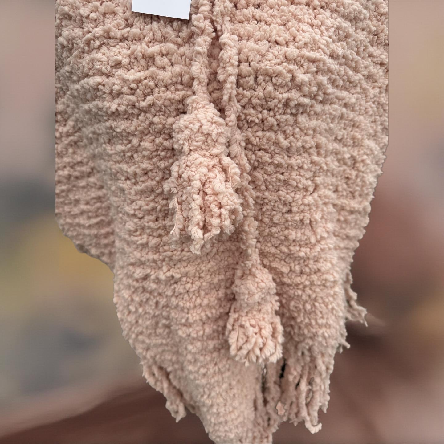 Boucile Hand-Knitted Blush Substantial Poncho