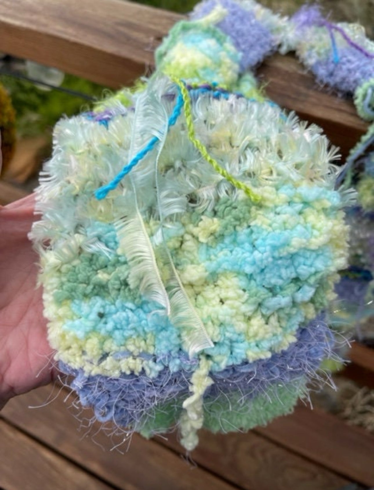 Signs Of Spring Hand-Knitted Scrap Scarf