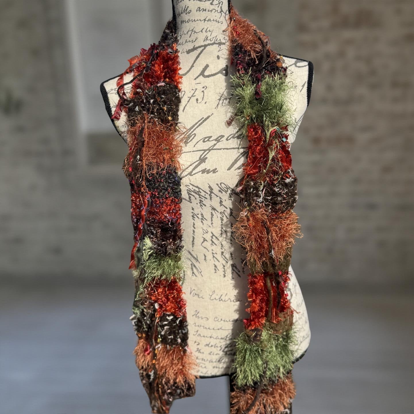 Fall for You Hand-Knitted Scrap Scarf