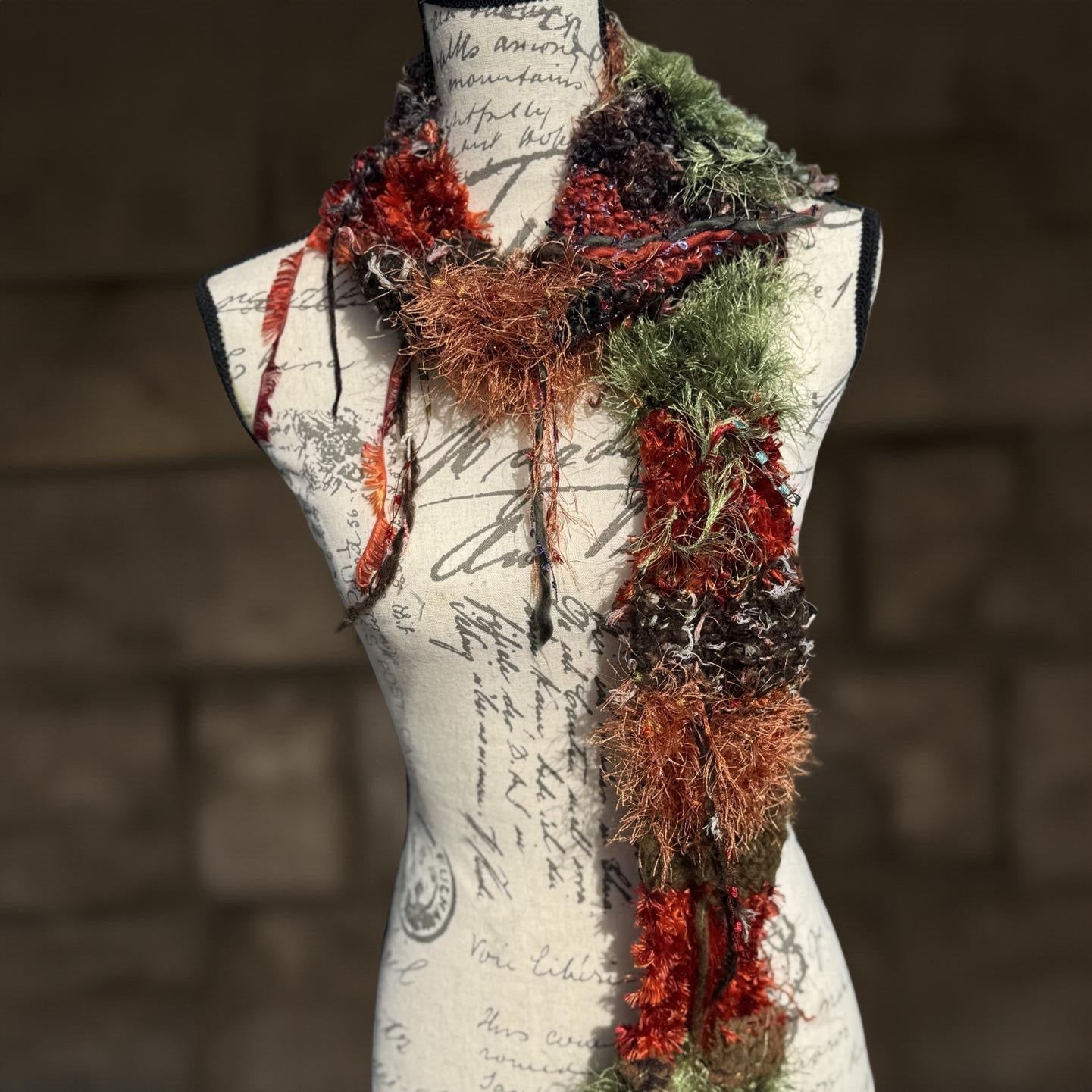 Fall for You Hand-Knitted Scrap Scarf