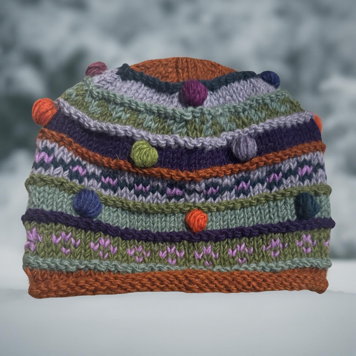 Wool Knit Babble Hat for a purpose