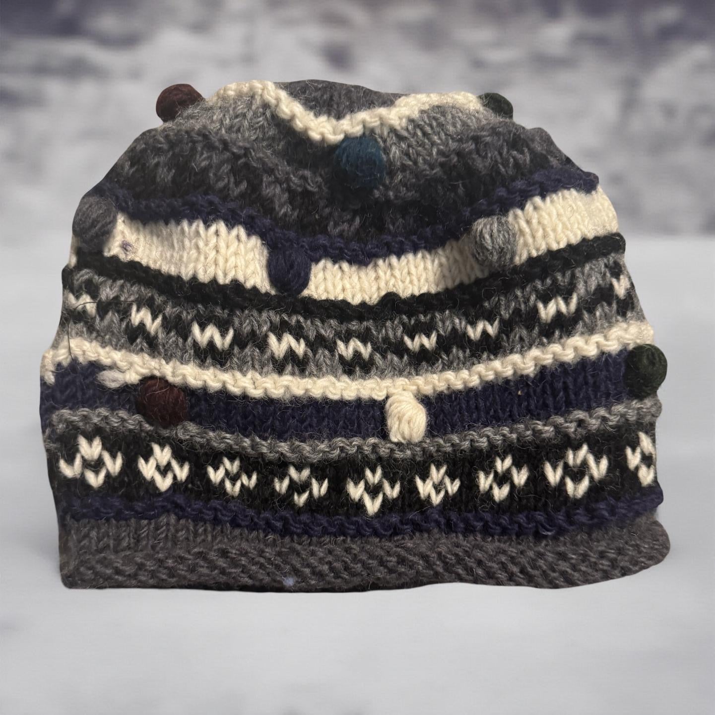 Wool Knit Babble Hat for a purpose