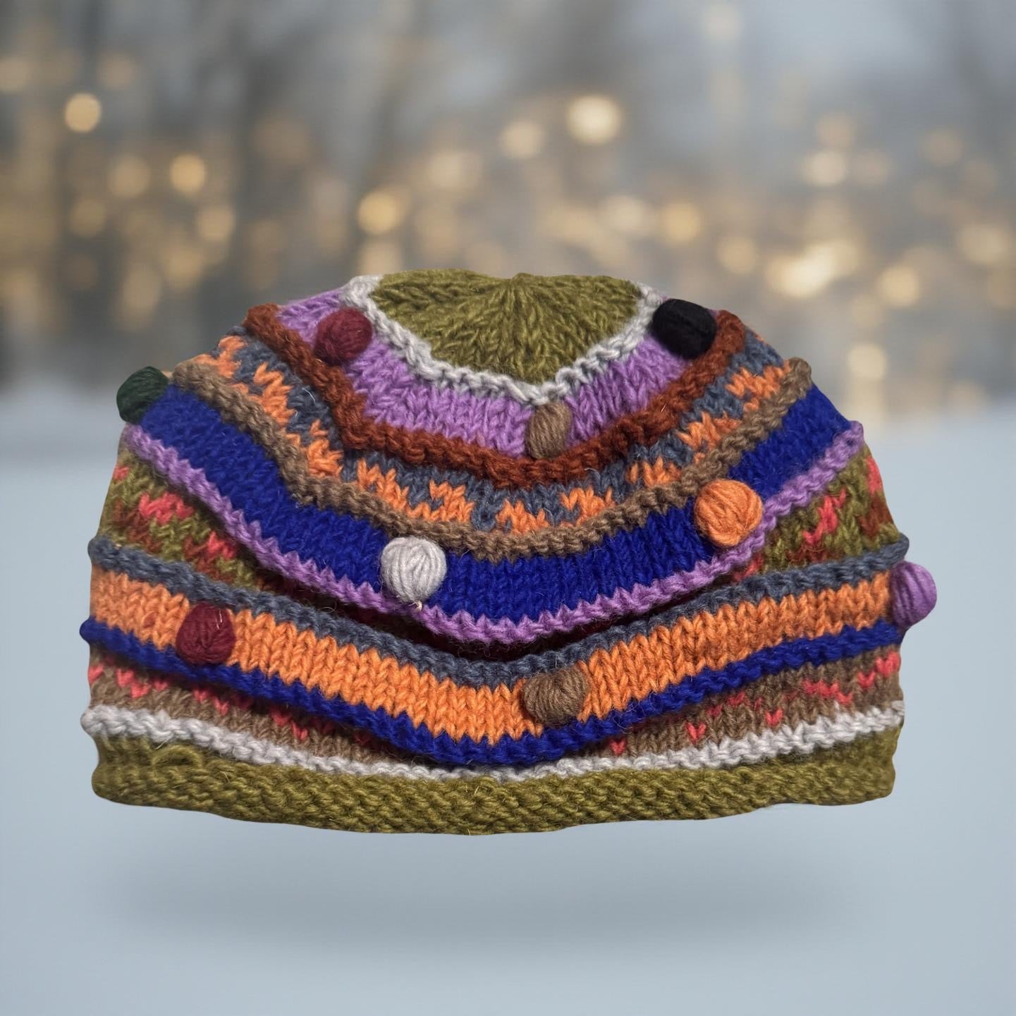 Wool Knit Babble Hat for a purpose