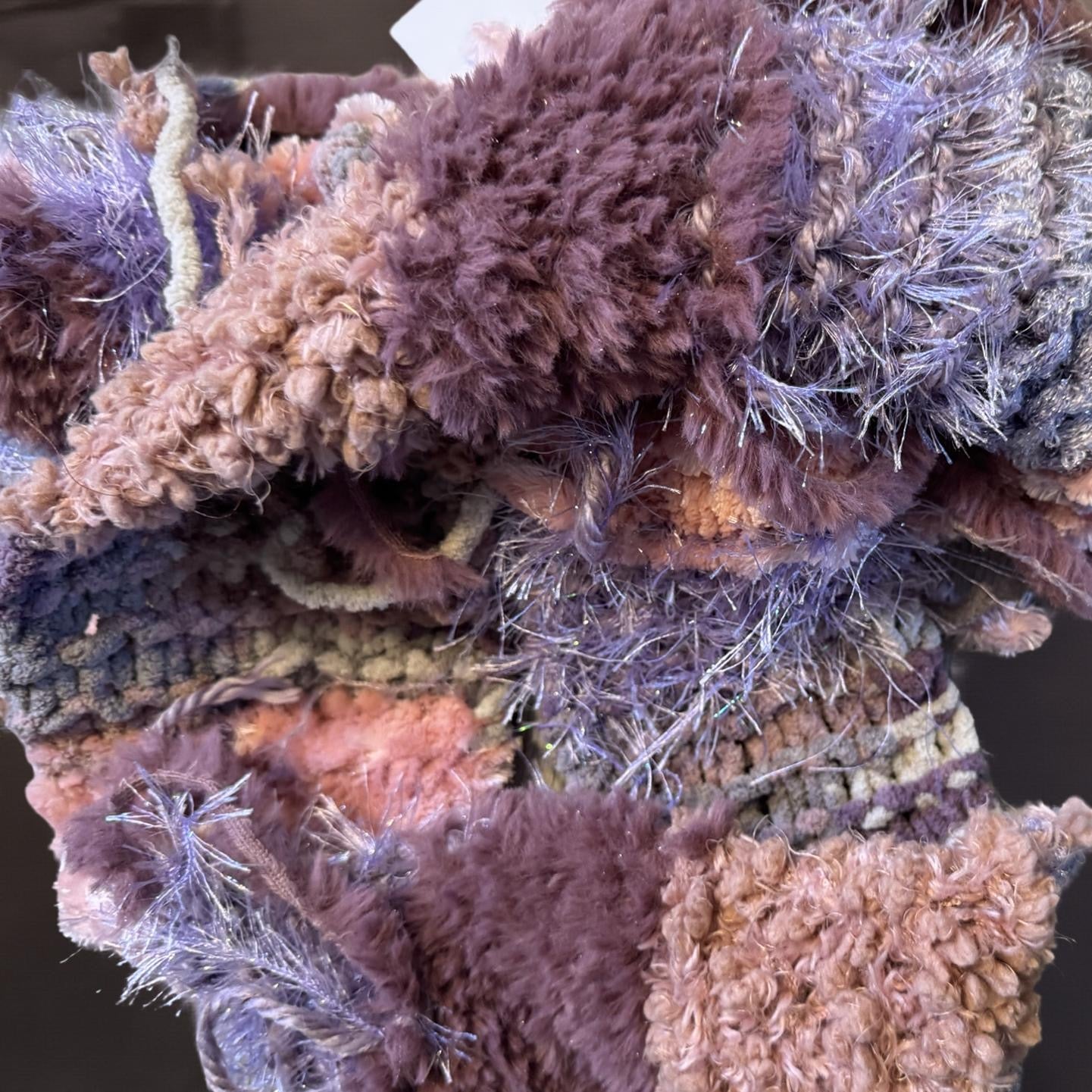 Frosted Petals Hand-Knit Scrap Scarf