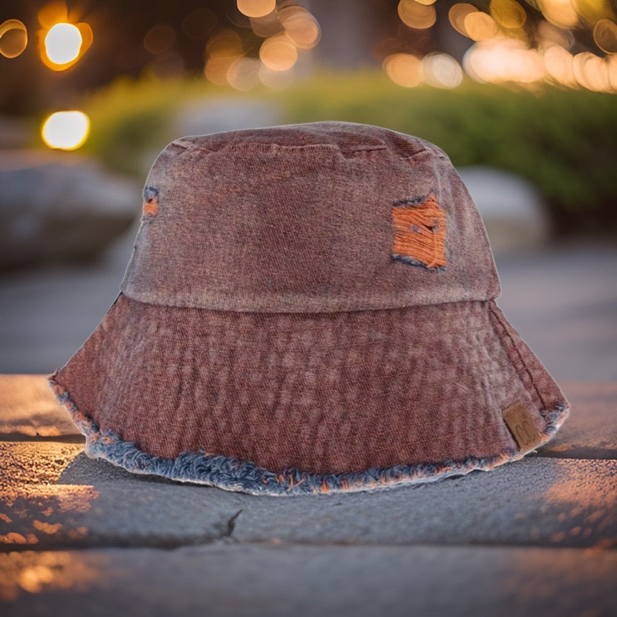 CC Stone Washed Denim Bucket Hat