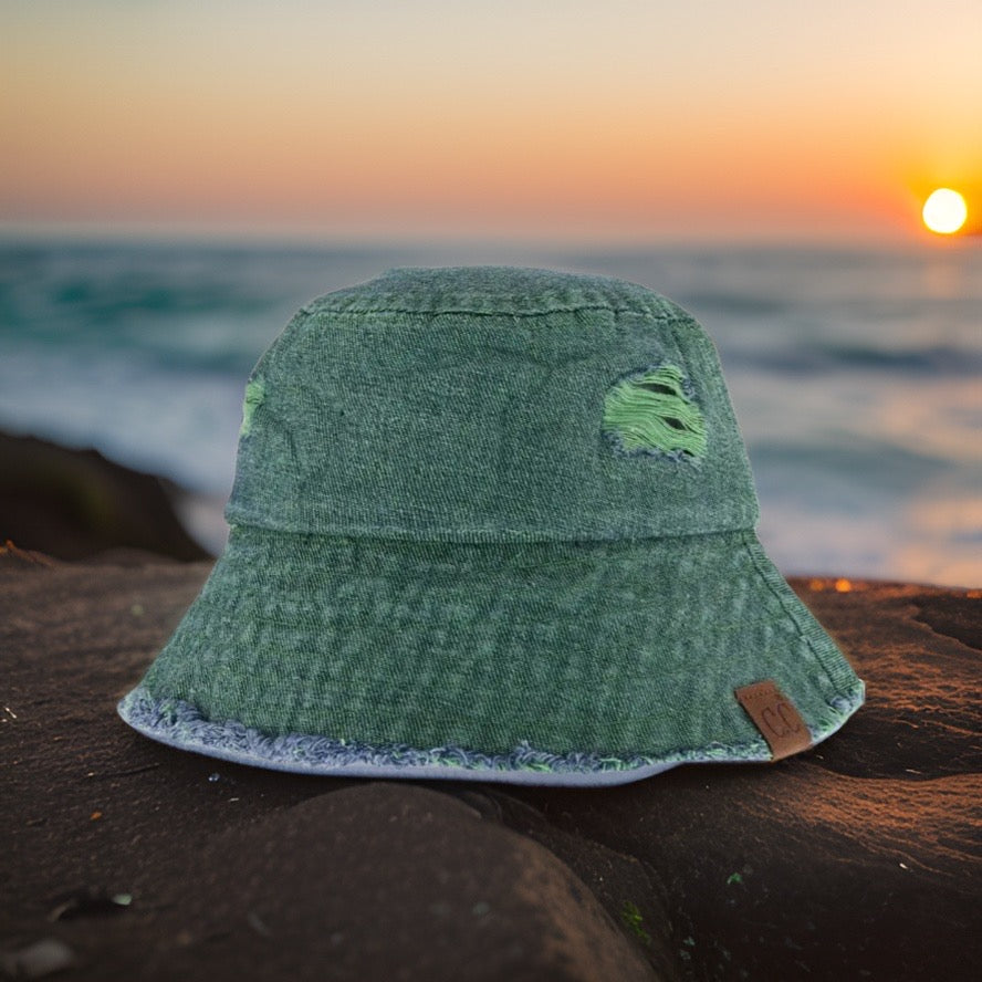 CC Stone Washed Denim Bucket Hat