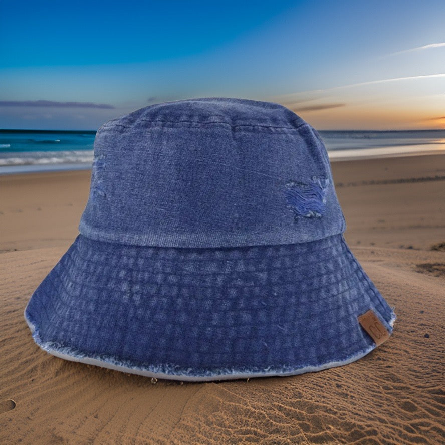 CC Stone Washed Denim Bucket Hat