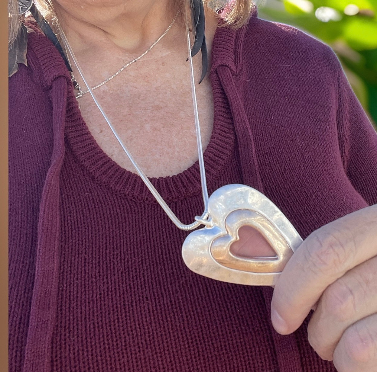 Heart Tall and Long Necklace