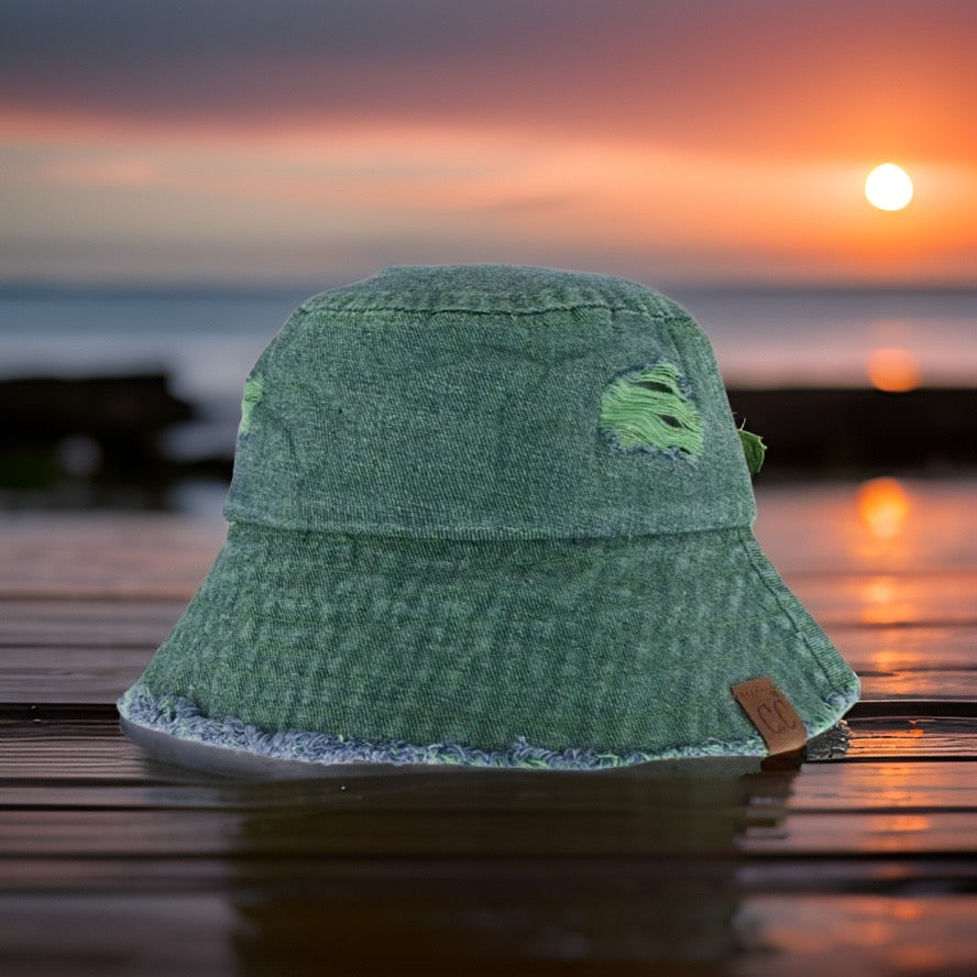 CC Stone Washed Denim Bucket Hat